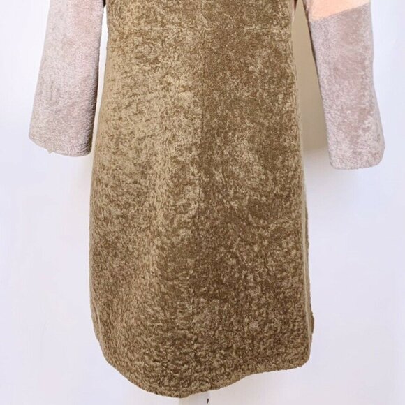 NewReal Merino Sheepskin Shearling Lamb Fur Coat Jacket Pink Yellow Purple Brown - Picture 4 of 7